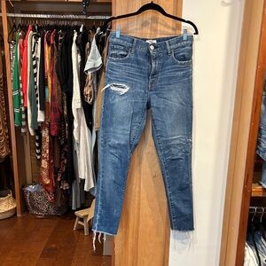 Moussy Distressed Blue Jeans